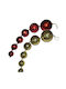 Decorative Hanging Hanging Ball Ornament Ornament Plastic Gold with Glitter Set 5pcs