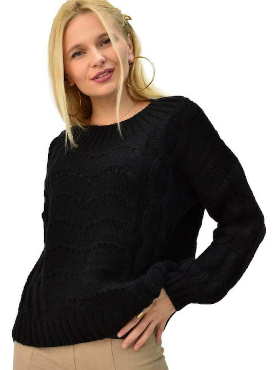 Potre Women's Long Sleeve Sweater Black