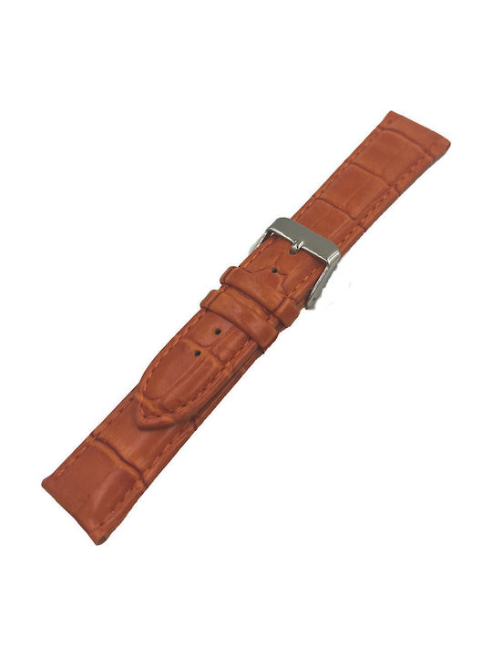 ByLeather Δερμάτινο Λουράκι Πορτοκαλί 14mm