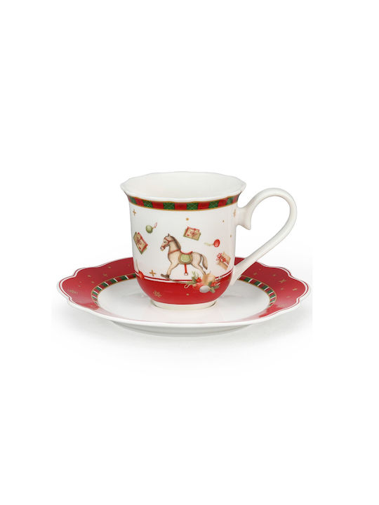 Marva Set Weihnachtliche Tassen Porzellan Mehrf...