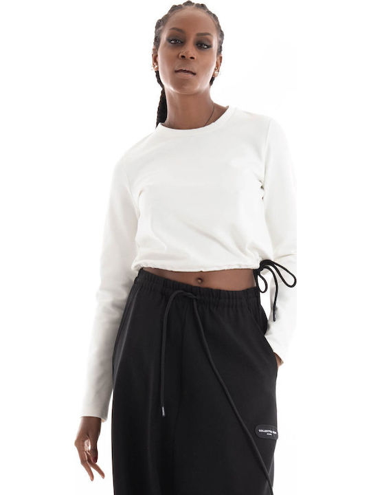 Collectiva Noir Γυναικείο Crop Top Μακρυμάνικο ...