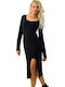 Midi Damenkleid Anthrazit