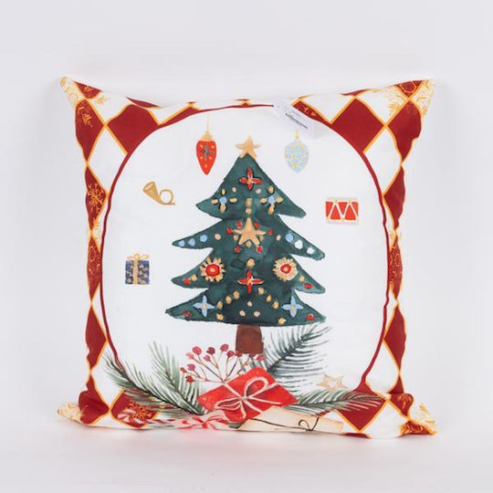 Eurolamp Weihnachtsdekoratives Kissen Platz Mehrfarbig 45x45cm