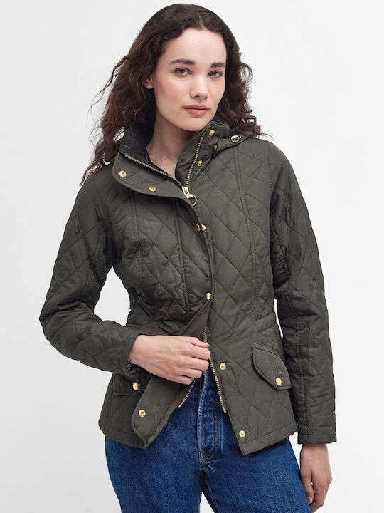 Barbour Millfire Κοντό Γυναικείο Puffer Μπουφάν...