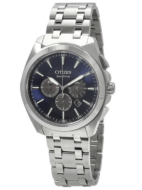 Citizen Ceas Bărbați 41mm Cronograf Baterie cu Brățară Metalică Argintie