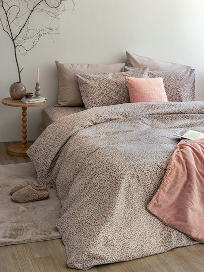 Palamaiki Bettbezug-Set Baumwolle Einzelbett mit Kissenbezug 170x250 Flannel Beauty Fb0227 Beauty