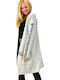 Knitted Cardigan with Sleeve Print Grey 3573