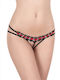 Milena by Paris Milena by Paris Damen Sexy String mit Spitze & Perlen Schwarz