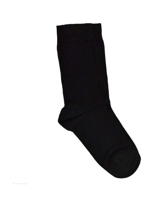 Potre Men's Solid Color Socks BLACK