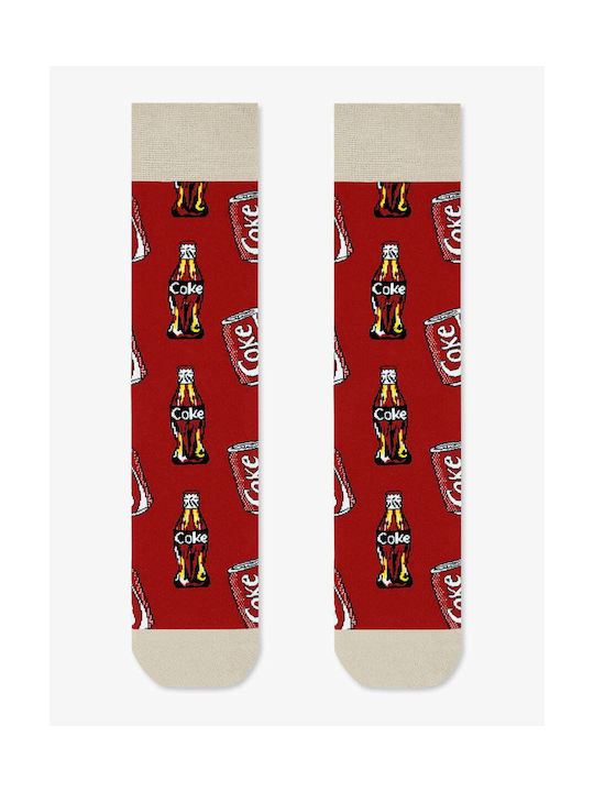 Nodo Cotton Sock Designs Drink Red