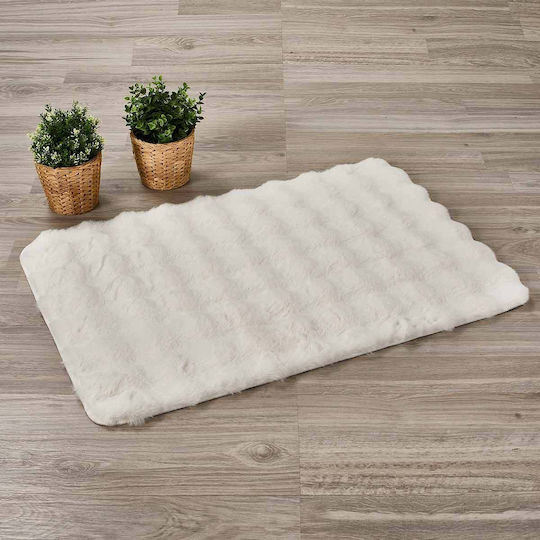 Whitegg Pat35-5 Runner Furry White 60x150cm