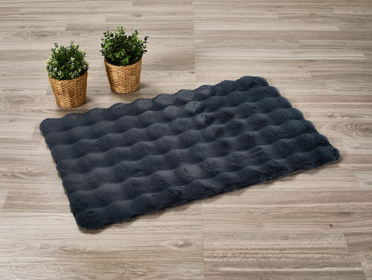 Whitegg Pat35-2 Rug Rectangular Furry Dark Grey