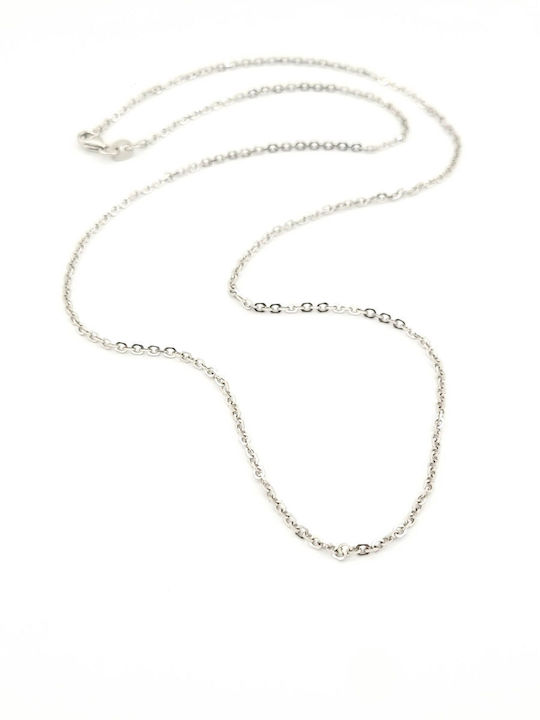 White Gold Chain Neck 14K Thin Thickness 2mm and Length 48cm