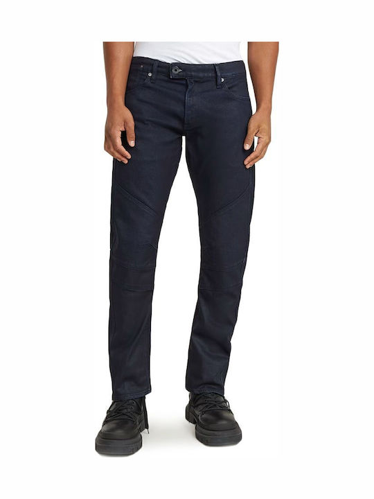 Moto Cross 3d Men's Jeans Pants with Slim Fit Blue