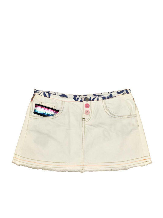 Potre Denim Skirt white