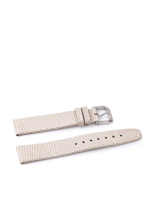 Kuki Δερμάτινο Λουράκι Μπεζ 18mm