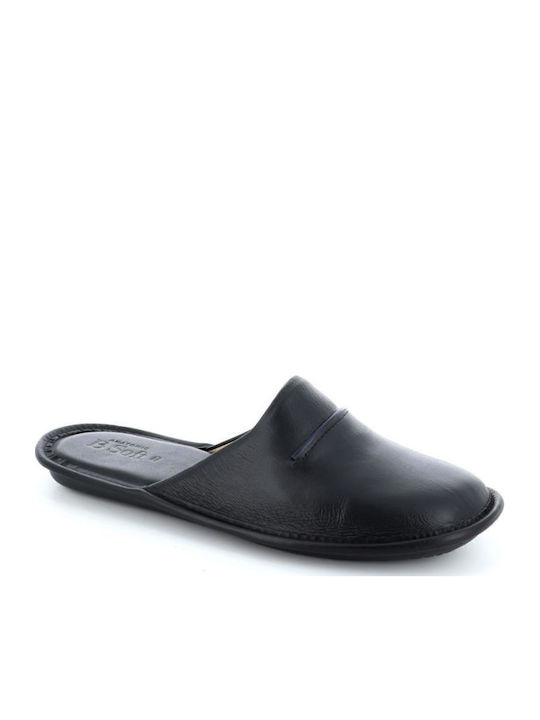 B-Soft Lederne Winterliche Herrenhausschuhe Sch...