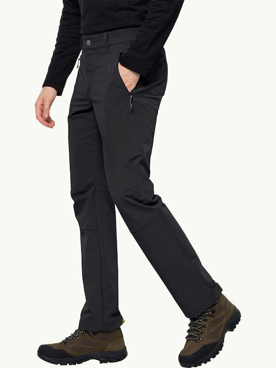 Jack Wolfskin Activate Xt Ανδρικό Μακρύ Παντελόνι Πεζοπορίας Μαύρο
