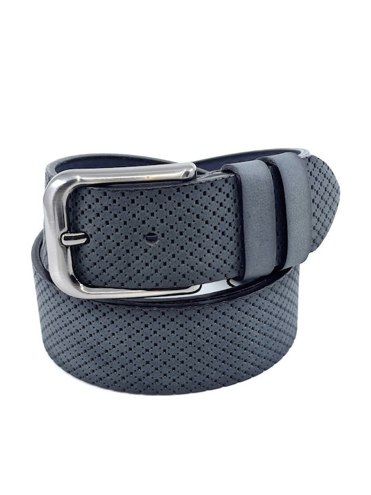 Legend Accessories Wide Men's Belt Leather Blue