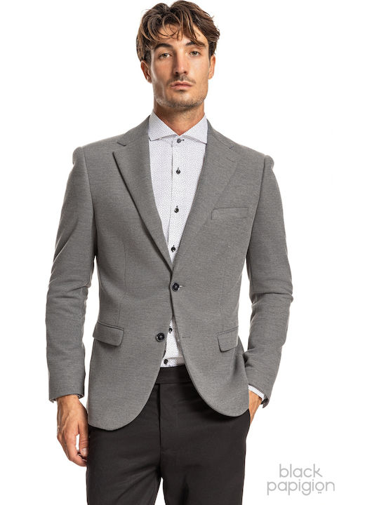 Men's Winter Suit Jacket Slim Fit Gray