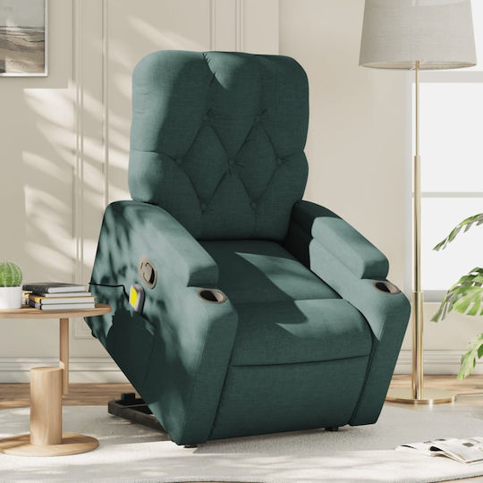 Relaxsessel Friseurwaschbecken mit Fußhocker Dark Green Dark Green 74x86.5x93.5cm