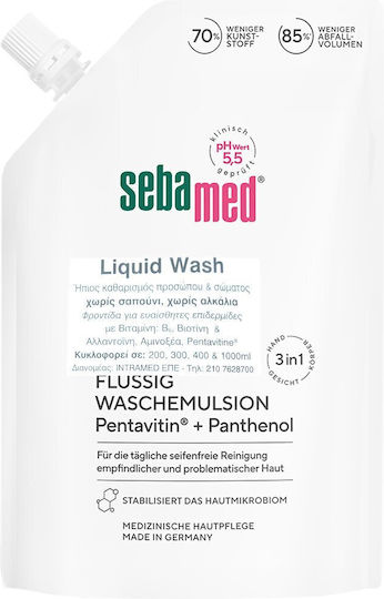 Sebamed Liquid Face & Body Wash Refill Mild Cleanser for Sensitive & Problematic Skin 400ml