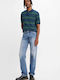 Ανδρικό Παντελόνι Τζιν με Relaxed Straight Εφαρμογή Denim Blue Ανοιχτό