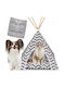 Indoor Tent Dogs Cats Rabbits Gray White 50x40x60cm