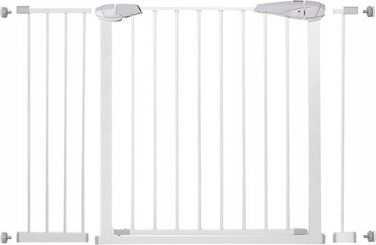 Sicherheitsgitter Treppen Verstellbar 111-120 cm Stahl Weiß