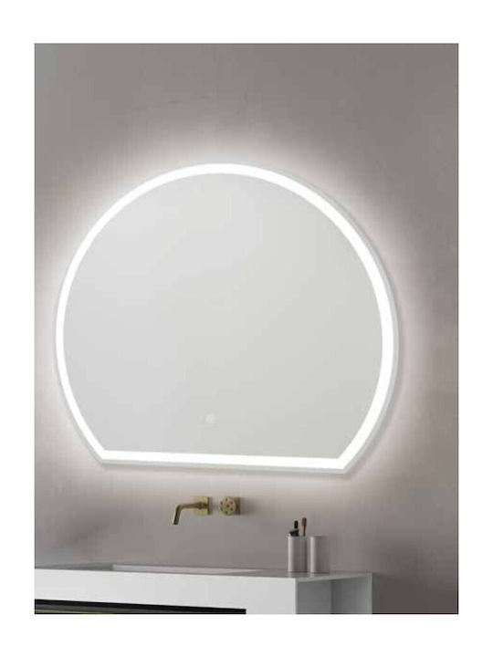 Κολοσσός Οβάλ Καθρέπτης Μπάνιου Led 80x68.3cm