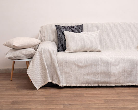 Anna Riska 1453 Armchair Throw Two Sides Chenille 180x150cm Linen