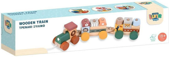 Luna Pull-Along Toy made of Wood for 18++ Months