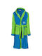 Dimcol Kids Hooded Bathrobe Happy Smile Dark Blue