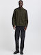 Long Sleeve Overshirt in Regular Fit Forest Night Khaki