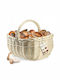 Kadax Wicker Basket Mushrooms Shopping Picnic Fruits White Large