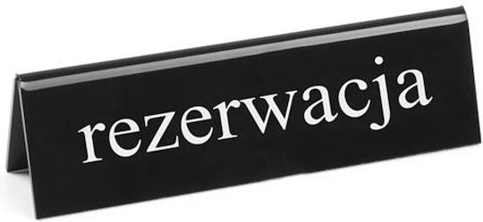 Double-sided Information Sign Reservation Plexiglass Pl Hendi 663523