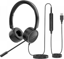 NewBee NB-H360 On Ear Multimedia Ακουστικά με μικρόφωνο και σύνδεση USB-A