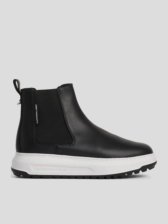 Karl Lagerfeld Kapri Lug Piele Negru Ghete barbati