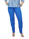 Women's Fabric Trousers Straight Line Royal Blue