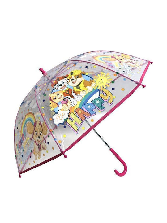 Chanos Kids Curved Handle Umbrella with Diameter 45cm Fuchsia