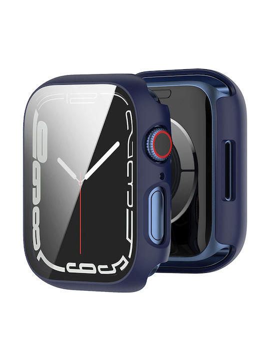 2-in-1 Hartschalenhülle Dunkelblau + Panzerglas Apple Watch 42mm Serie 10 2024
