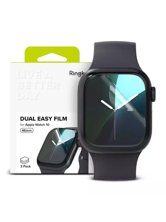 Ringke Easy Displayschutzfolie für das Apple Watch 10 46 mm 3Stück