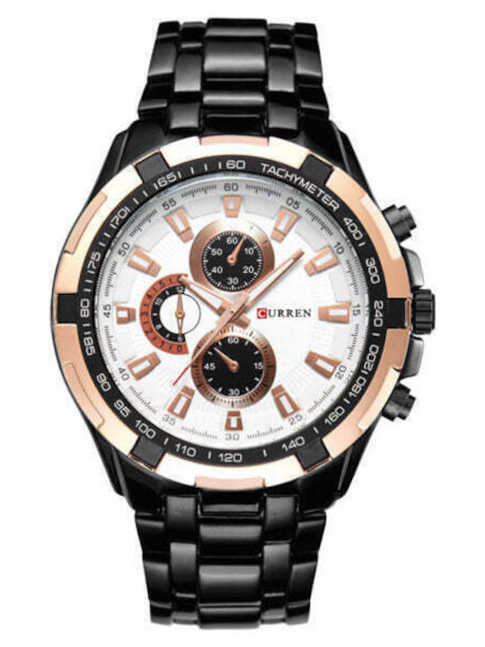 Curren Ανδρικό Ρολόι 46mm Μπαταρίας με Μαύρο Με...