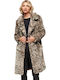 Women's ANIMAL Coat with Fur Details