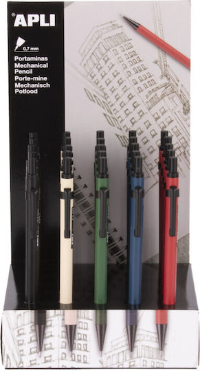 Apli Mechanischer Bleistift Metallisch 0.7mm 1Stück Schwarz
