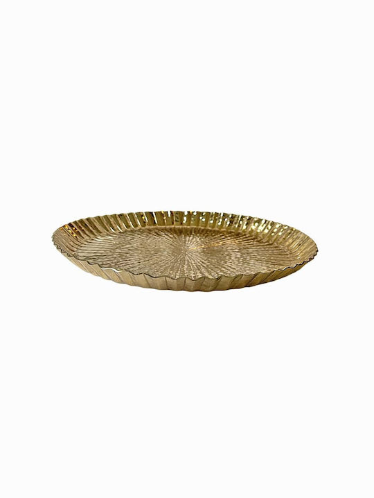 Art et Lumiere Metallic Decorative Platter Gold 37x37x4cm