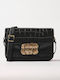 Be Chic Leder Damen Schulter Crossbody Croco Schwarze 24.E.002-35