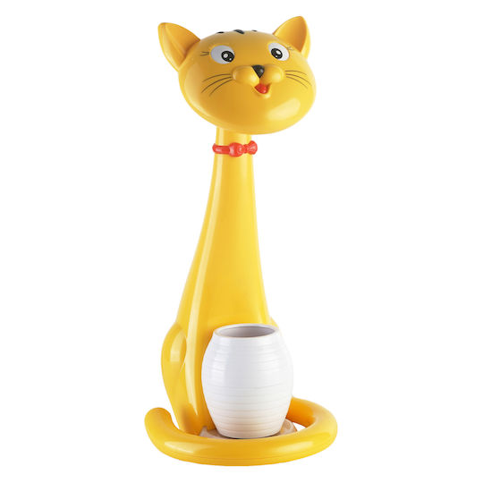 HomeMarkt Led Kids Desk Lamp Badoo Cat Lamp with Design Projection Yellow