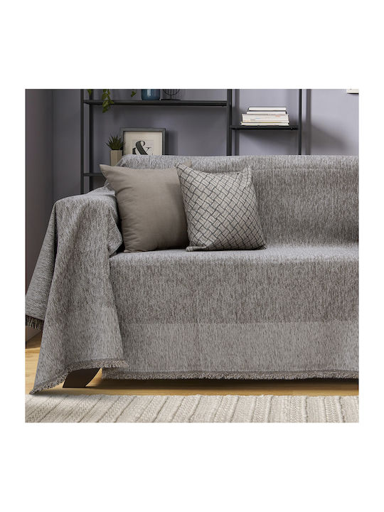 Lino Home Malta Ριχτάρι Διθέσιου Καναπέ Chenille 180x250εκ. Elephant 3000004304