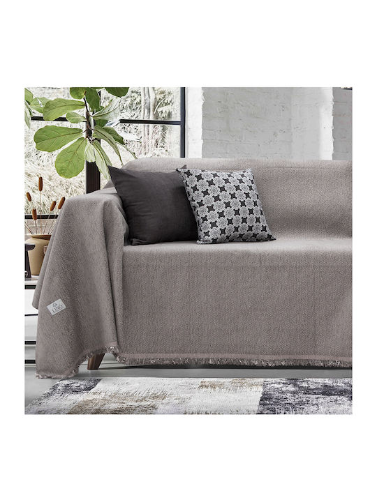 Lino Home Boxi Sofa Throw Chenille 180x250cm Da...